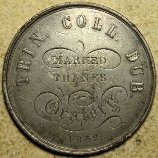 Ireland: 1852 Trinity College Dublin Historical Society Silver Medal For Oratory