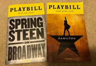 Bruce Springsteen On Broadway And Hamilton Playbill