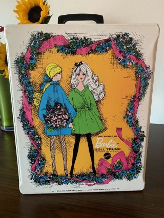 Vintage 1968 Mattel The World Of Barbie Doll Trunk Case For Barbie & Her Friends