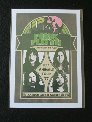 Pink Floyd : U.  S.  A Animals Tour 77 : A4 Glossy Repo Poster