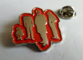 The Stranglers Red/silver Punk Metal Badge Rare Enamel Pin Ltd Edition
