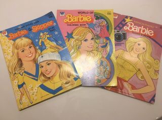(3) 1970’s Whitman Barbie Coloring Books -