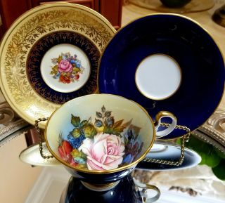 Aynsley Bailey Cabbage Rose Tea Cup And Saucer