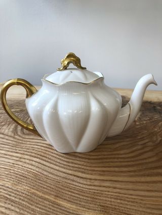 Small Shelley England Bone China Regency White Teapot