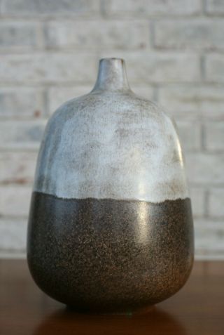 Raymor Bitossi Vase Alvino Bagni Ceramic Vase Earth Tones Italy Mid Century