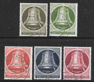 Berlin - 1951/52.  Freedom Bell (clapper At Right) - Set Of 5, .  Cat £120