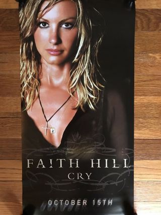 Faith Hill Cry Rare Promo Double Sided Poster 