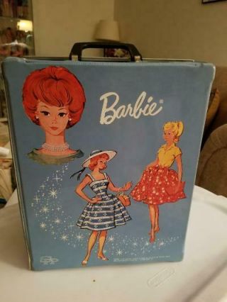 Htf Vintage Barbie Case Wearing Country Fair And Suburban Shopper