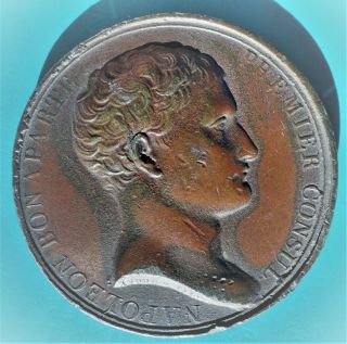 France Medal Napoleon Bonaparte Premier Consul By Andrieu.  Big Medal Diam.  50mm