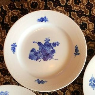 Set Of 6 Royal Copenhagen Blue Flower Braided Dinner Plates