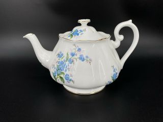 Royal Albert Forget Me Not 6 Cups Large Teapot Bone China Rare England