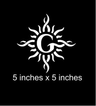 Godsmack G Logo Decal Sticker Band Logo White Vinyl Decal