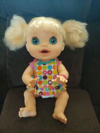 2012 Hasbro Baby Alive Real Surprises Blonde Doll English & Spanish