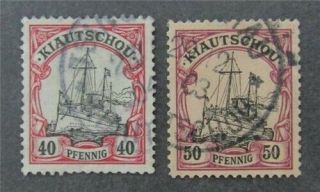 Nystamps German Kiauchau Stamp 16,  17 $48