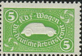 Nazi Volkswagen Savings Stamp Strength Through Joy