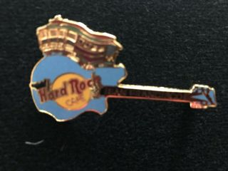 Hard Rock Cafe Guitar Pin San Francisco Cable Car Guitar Blue Hrc From 1990s