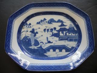 Mottahedeh Vista Alegre Portugal “blue Canton” - Large Serving Platter/tray