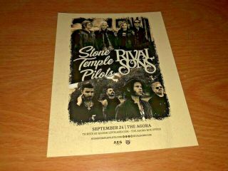 Stone Temple Pilots & Rival Sons @ The Agora,  Cleveland Show Promo Card 2019