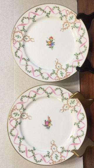 2 Tiffany & Co.  Private Stock Hand Painted France Le Tallec 9 3/8” Plates 08/183