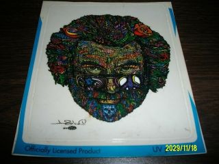 Grateful Dead Jerry Garcia Vintage 5 " X 4.  5 " Window Decal Long Oop And Rare 1992