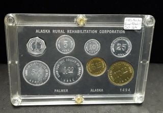 1985 50th Anniversary Alaska Rural Rehabilitation Corp.  Bingles Set 8 - Coins