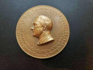 Rare 1933 Official Bronze Inaugural Medal - President Franklin D.  Roosevelt