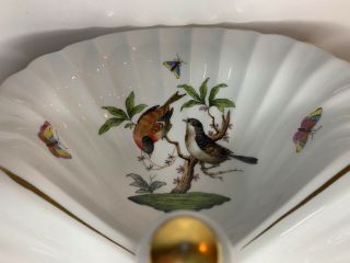 Herend Rothschild Bird 3 Section Shell Dish Server Tray 7512 RO 3