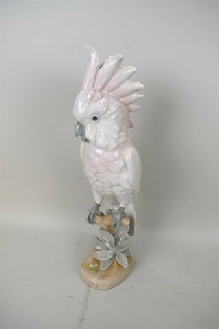 Royal Dux Parrot Cockatoo Porcelain Figurine Cockatoo Czechoslovakia Bird