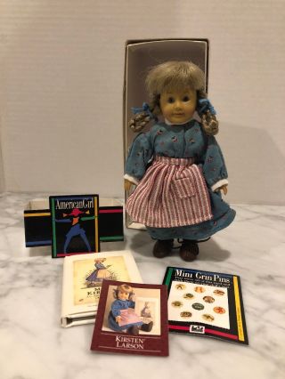 Pleasant Company American Girl Kirsten Lawson 6” Mini Doll Country Blue Dress