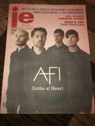 Illinois Entertainer Paper (jan 2017) Afi (on Cover) Chrissie Hynde