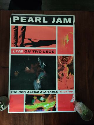 Vintage Pearl Jam Live On Two Legs Poster 24 " X 36 ".
