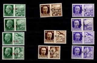 Italy Italian Rsi 1943 1944 Gnr War Propagand Stamps Mnh