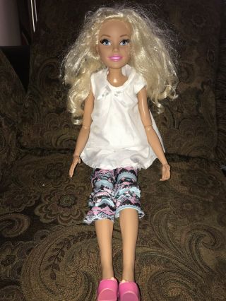 Barbie Blonde Doll 2013 Just Play Mattel My Size Best Friend Approx 28” Rare