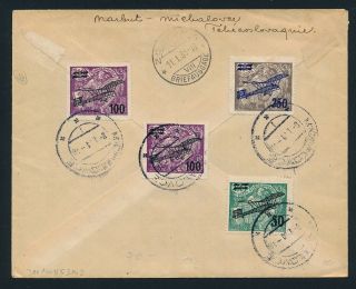 Czechoslovakia.  1931.  Older Registered Airmail Cover Sent To Switzerland