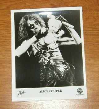 Alice Cooper 8x10 Photo Classic Rock Alive Warner Brothers Vintage 80s Rare