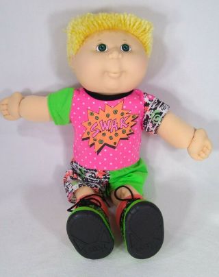 15 " Vintage Cabbage Patch Kissin Kids Boy Doll Blonde Hair 1991 Poney Tail 30600