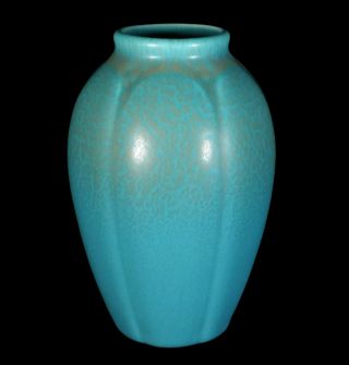 Vintage 1927 Rookwood American Art Pottery Vase Ohio Turquoise Blue & Tan 2088