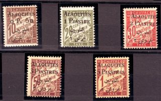 Alaouites,  Syria,  Syrie,  1925,  Taxe,  Yv.  1/5,  Sans Charniere,  Luxe Mnh