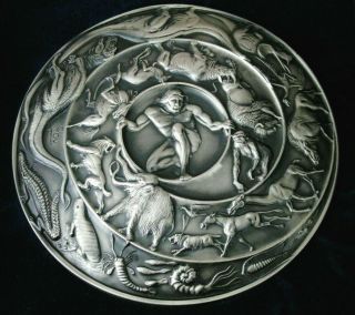 122 Society Of Medalists - 4 " Creation.  999 Silver Art Medal - By Marcel Jovine