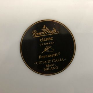 Rosenthal CITIES of ITALY Piero Fornasetti MOTIV 1 Milano Plate 7 1/2 