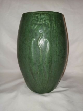 Zanesville Stoneware Company Matte Green Vase 3