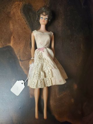 Vintage Brunette Bubble Cut Barbie Midge Doll 1958/1962 Mattel Blue Eyes