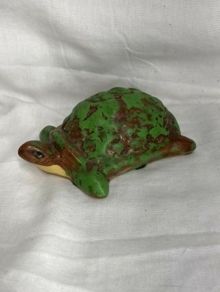 1920’s Weller Art Pottery Coppertone Decorative Turtle Figurine Outstanding