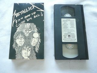 Metallica 1987 Vhs Video Tape Out Of Print Played Twice (with Bonus)