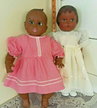 1979 Gerber Products & 1991 Daisy Kingdom African American Baby Dolls 17 " Tall
