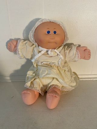 1985 Cabbage Patch Kids Preemie Girl Doll Bald Blue Eyes All