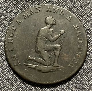 1790s Great Britain Anti - Slavery 1/2 Penny Token