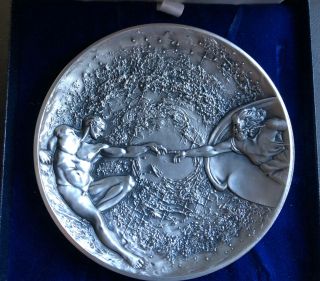 1990 SOCIETY OF MEDALISTS 122 1/250 Creation Marcel Jovine 20oz Pure.  999 Silver 2