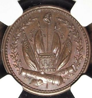 1863 Cwt Union Flags / Crossed Cannons Ngc Ms 64 Under Graded 65 /66