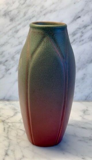 Rookwood Pottery Green Maroon Arts And Crafts Vase C.  1908 939 D
